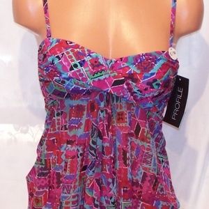 NWT Flyaway Bandeau Tankini Top 6 v14